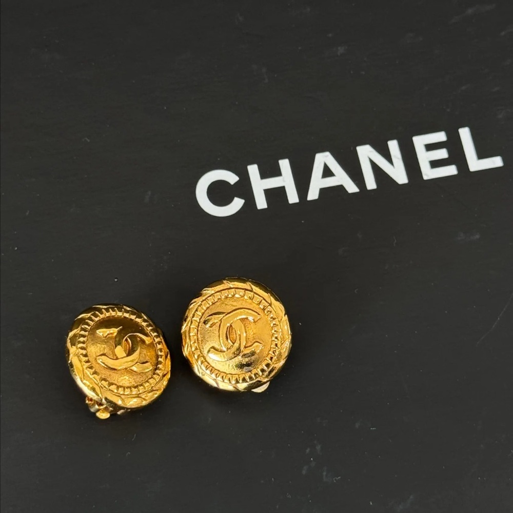 Chanel Gold Clip-On Earrings